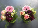 kleine bloemstukjes/tafelstukjes